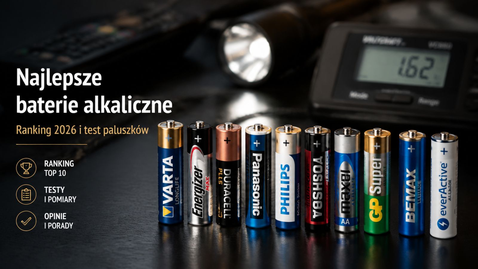 Najlepsze baterie alkaliczne – Ranking 2026 i test paluszków