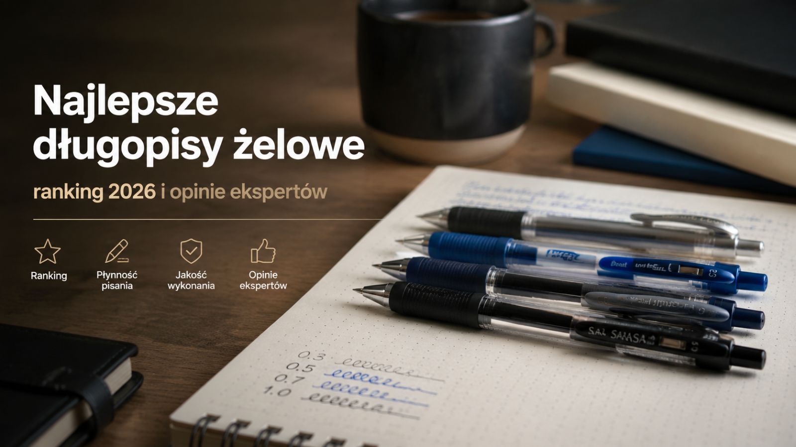 Najlepsze długopisy żelowe – ranking 2026 i opinie ekspertów