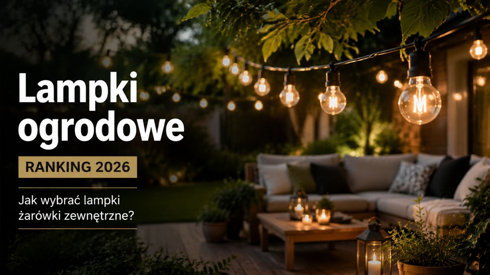 Lampki ogrodowe: ranking 2026. Jak wybrać lampki żarówki zewnętrzne?