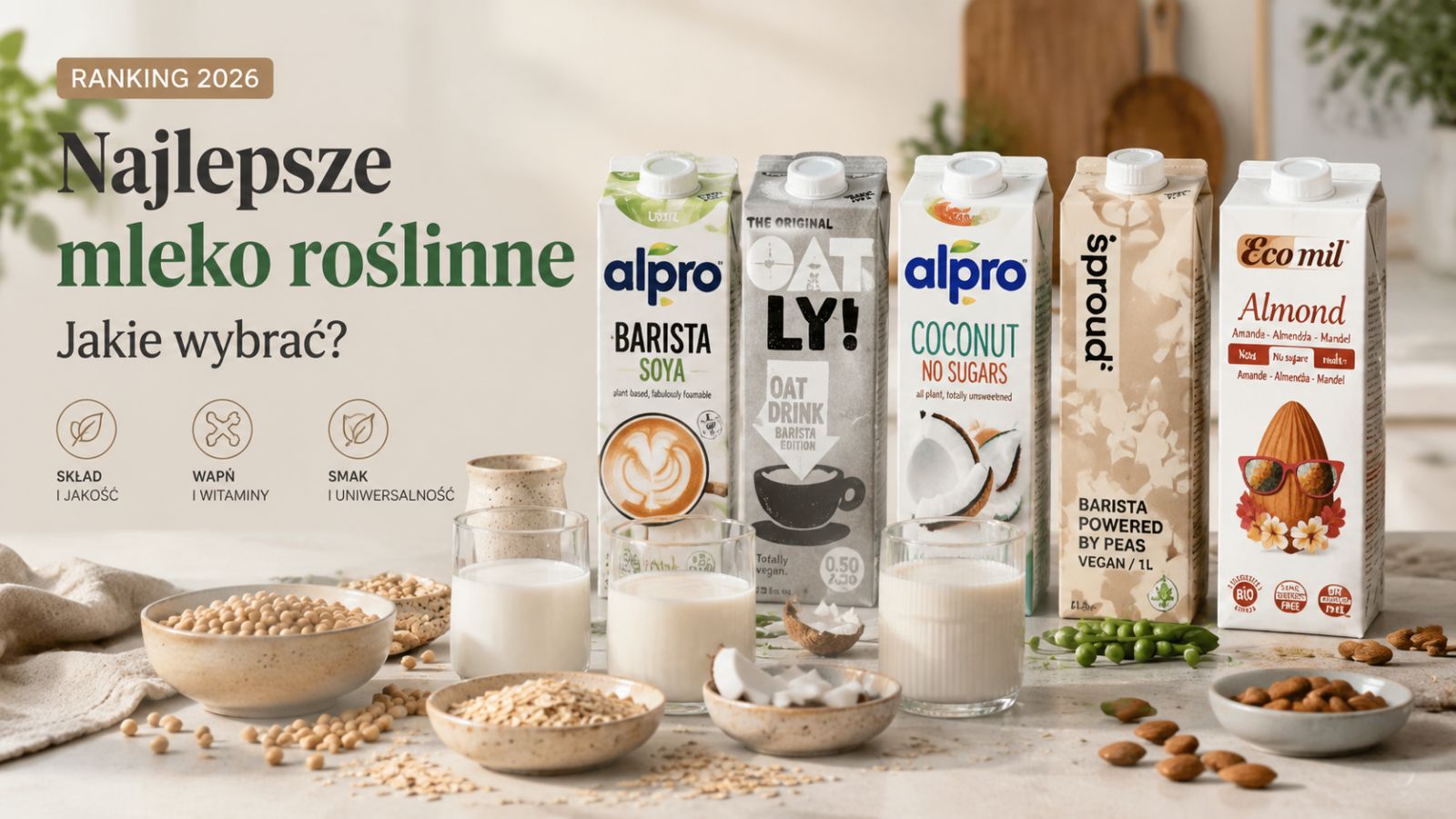 Najlepsze mleko roślinne – Ranking 2026. Jakie wybrać?