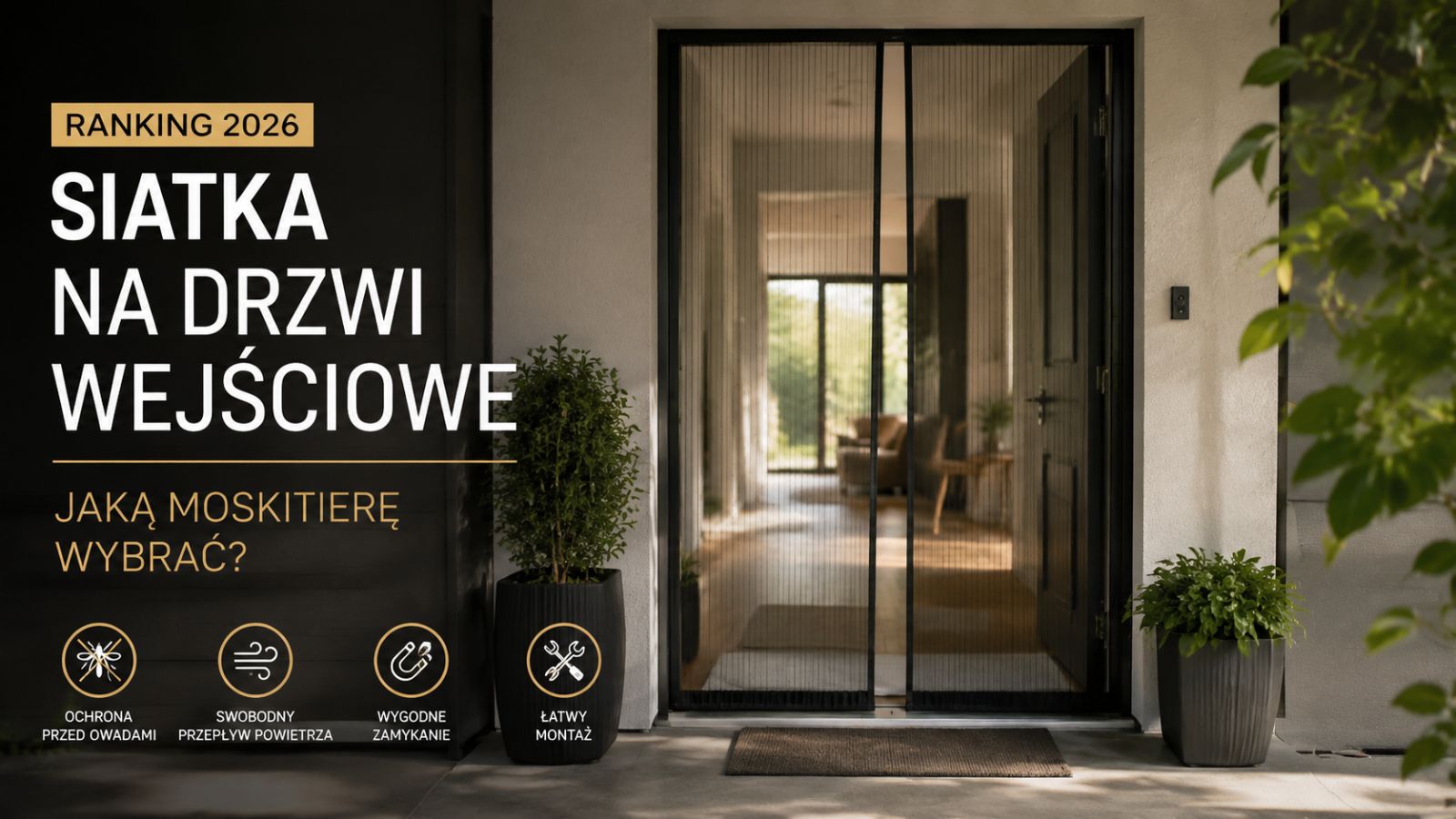 Siatka na drzwi wejściowe – ranking 2026. Jaką moskitierę wybrać?