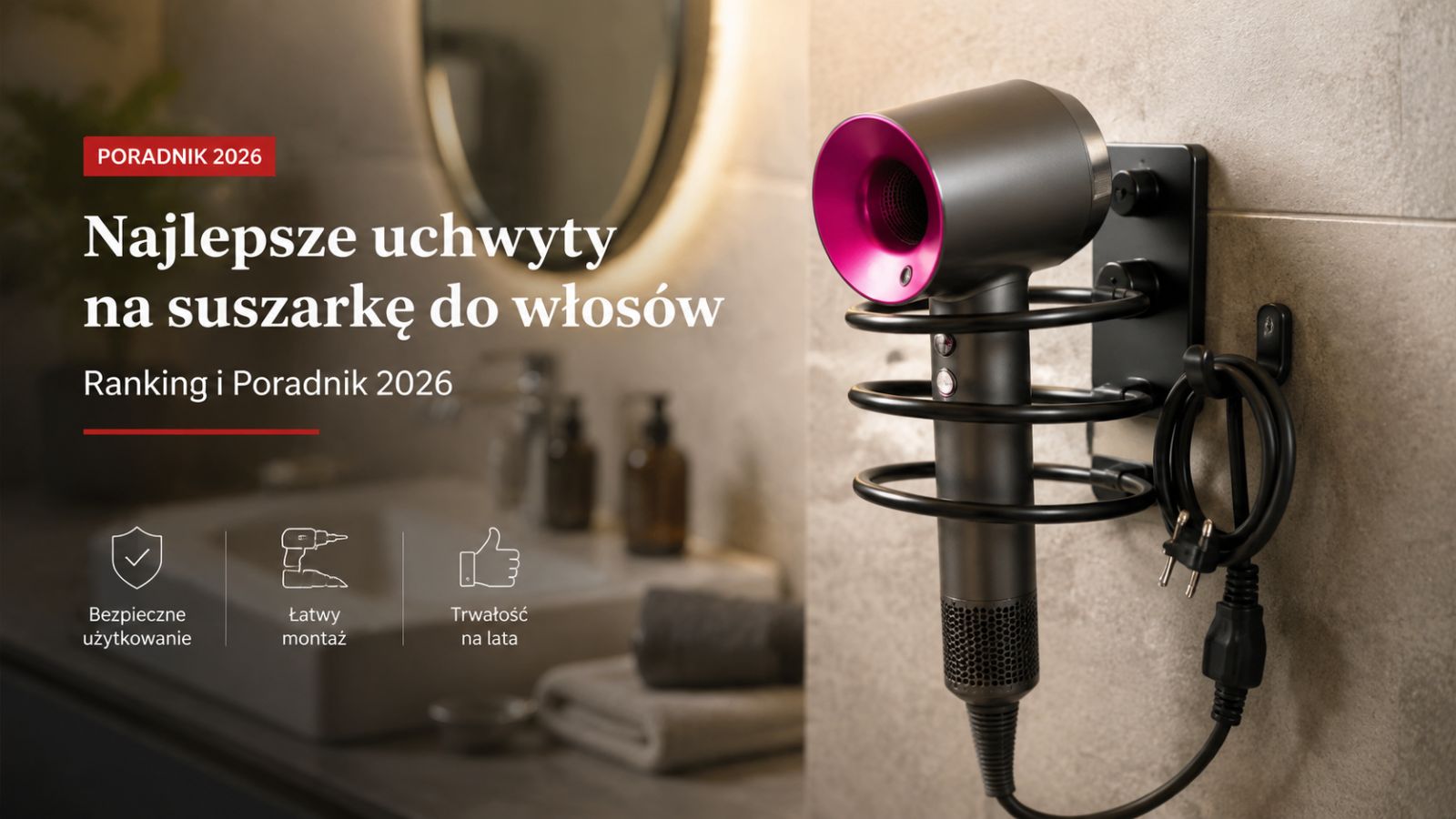 Najlepsze uchwyty na suszarkę do włosów – Ranking i Poradnik 2026